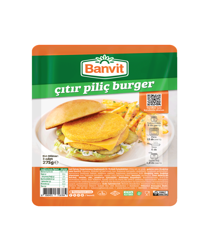 Banvit Çıtır Burger Ambalaj Görseli