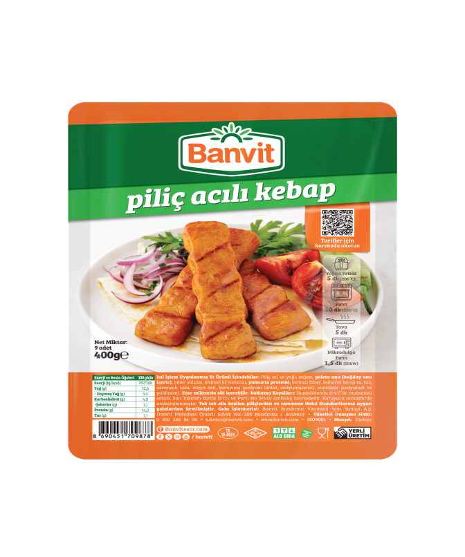 Banvit Piliç Acılı Kebap 400 g