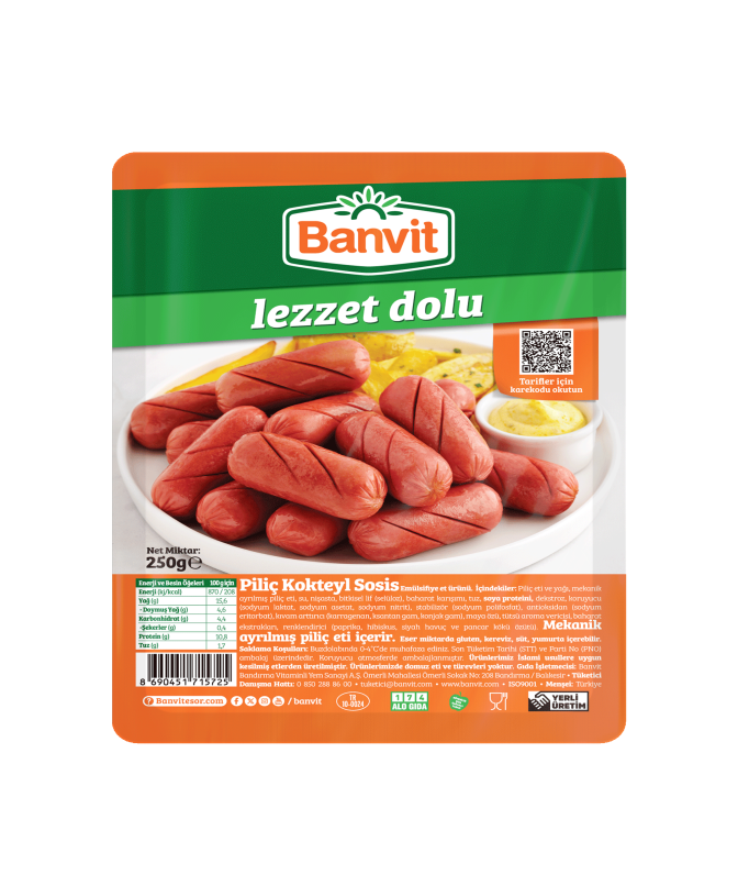 Banvit Piliç Kokteyl Sosis 250 g